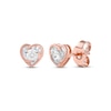 Thumbnail Image 0 of Radiant Reflections Diamond Solitaire Heart Stud Earrings 1/8 ct tw 10K Rose Gold (J/I3)