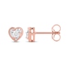 Thumbnail Image 2 of Radiant Reflections Diamond Solitaire Heart Stud Earrings 1/8 ct tw 10K Rose Gold (J/I3)