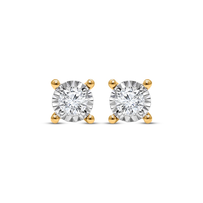Radiant Reflections Diamond Solitaire Earrings 1/2 ct tw 10K Yellow Gold (J/I3)