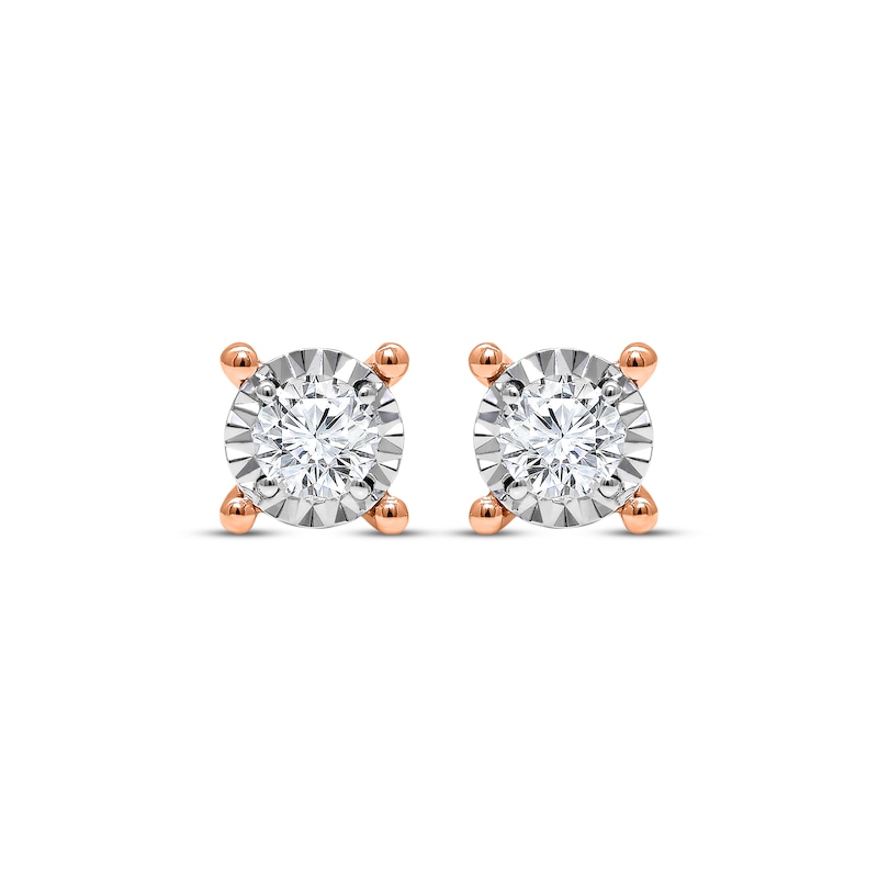 Radiant Reflections Diamond Solitaire Earrings 1/2 ct tw 10K Rose Gold (J/I3)