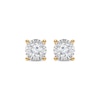Thumbnail Image 2 of Radiant Reflections Diamond Solitaire Earrings 1 ct tw 10K Yellow Gold (J/I3)