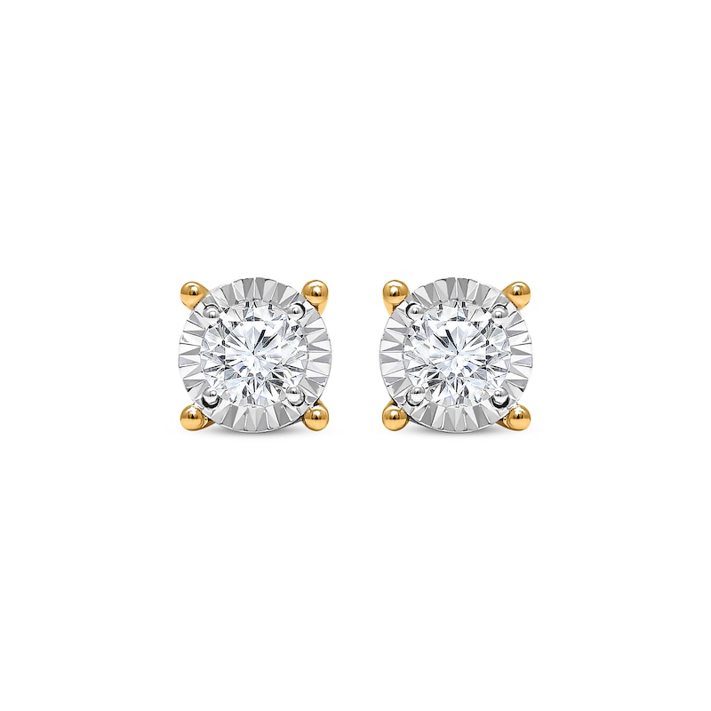 Main Image 2 of Radiant Reflections Diamond Solitaire Earrings 1 ct tw 10K Yellow Gold (J/I3)