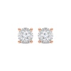 Thumbnail Image 1 of Radiant Reflections Diamond Solitaire Earrings 1 ct tw 10K Rose Gold (J/I3)