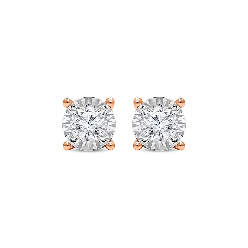 Radiant Reflections Diamond Solitaire Earrings 1 ct tw 10K Rose Gold (J/I3)