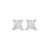 Thumbnail Image 1 of Radiant Reflections Princess-Cut Diamond Solitaire Earrings 1/2 ct tw 10K Yellow Gold (J/I3)