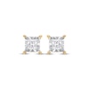 Thumbnail Image 2 of Radiant Reflections Princess-Cut Diamond Solitaire Earrings 1/2 ct tw 10K Yellow Gold (J/I3)