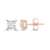 Thumbnail Image 0 of Radiant Reflections Princess-Cut Diamond Solitaire Earrings 1/2 ct tw 10K Rose Gold (J/I3)