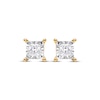 Thumbnail Image 1 of Radiant Reflections Princess-Cut Diamond Solitaire Earrings 1 ct tw 10K Yellow Gold (J/I3)