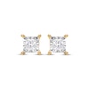 Thumbnail Image 2 of Radiant Reflections Princess-Cut Diamond Solitaire Earrings 1 ct tw 10K Yellow Gold (J/I3)