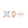 Thumbnail Image 0 of Radiant Reflections Princess-Cut Diamond Solitaire Earrings 1 ct tw 10K Rose Gold (J/I3)