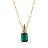 Thumbnail Image 0 of Le Vian Venetian Mosaic Emerald Necklace 1/15 ct tw Diamonds 14K Honey Gold 19"
