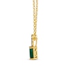 Thumbnail Image 1 of Le Vian Venetian Mosaic Emerald Necklace 1/15 ct tw Diamonds 14K Honey Gold 19"