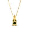 Thumbnail Image 2 of Le Vian Venetian Mosaic Emerald Necklace 1/15 ct tw Diamonds 14K Honey Gold 19"