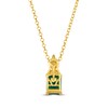 Thumbnail Image 3 of Le Vian Venetian Mosaic Emerald Necklace 1/15 ct tw Diamonds 14K Honey Gold 19&quot;