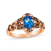 Thumbnail Image 1 of Le Vian Venetian Mosaic Sapphire Ring 3/8 ct tw Diamonds 14K Strawberry Gold