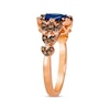 Thumbnail Image 2 of Le Vian Venetian Mosaic Sapphire Ring 3/8 ct tw Diamonds 14K Strawberry Gold