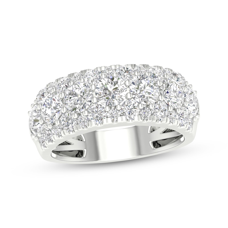 Main Image 1 of Now + Forever Lab-Grown Diamonds Domed Anniversary Ring 2-1/2 ct tw 14K White Gold