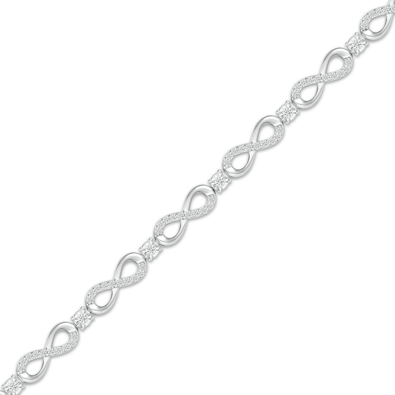 Main Image 2 of KAY Lab-Grown Diamonds Infinity Link Bracelet 1 ct tw 10K White Gold 7.25&quot;