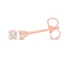 Thumbnail Image 2 of Diamond Sweetheart Stud Earrings 1/20 ct tw 14K Rose Gold (I/I3)