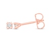 Thumbnail Image 3 of Diamond Sweetheart Stud Earrings 1/20 ct tw 14K Rose Gold (I/I3)