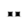 Thumbnail Image 2 of Black Diamond Solitaire Earrings 1 ct tw 10K White Gold