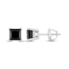 Thumbnail Image 3 of Black Diamond Solitaire Earrings 1 ct tw 10K White Gold