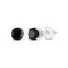 Thumbnail Image 1 of Black Solitaire Earrings 1-1/2 ct tw Diamonds 10K White Gold