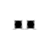 Thumbnail Image 2 of Black Solitaire Earrings 1-1/2 ct tw Diamonds 10K White Gold