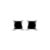 Thumbnail Image 2 of Black Diamond Solitaire Earrings 2 ct tw 10K White Gold