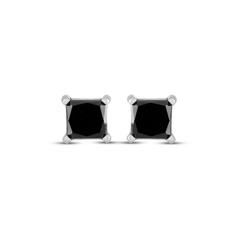 Black Diamond Solitaire Earrings 2 ct tw 10K White Gold | Kay