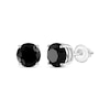 Thumbnail Image 1 of Black Solitaire Earrings 4 ct tw Diamonds 10K White Gold
