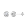 Thumbnail Image 0 of Round-Cut Diamond Solitaire Flower Earrings with Hearts 1/2 ct tw 10K White Gold (I/I3)