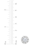 Thumbnail Image 3 of Round-Cut Diamond Solitaire Flower Earrings with Hearts 1/2 ct tw 10K White Gold (I/I3)