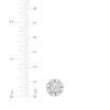 Thumbnail Image 4 of Round-Cut Diamond Solitaire Flower Earrings with Hearts 1/2 ct tw 10K White Gold (I/I3)