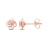 Thumbnail Image 1 of Round-Cut Diamond Solitaire Flower Earrings 1/5 ct tw 10K Rose Gold (I/I3)