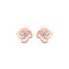 Thumbnail Image 2 of Round-Cut Diamond Solitaire Flower Earrings 1/5 ct tw 10K Rose Gold (I/I3)