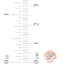Thumbnail Image 4 of Round-Cut Diamond Solitaire Flower Earrings 1/5 ct tw 10K Rose Gold (I/I3)