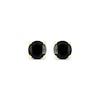 Thumbnail Image 2 of Round-Cut Black Diamond Solitaire Stud Earrings 1-1/2 ct tw 10K Yellow Gold (I3)