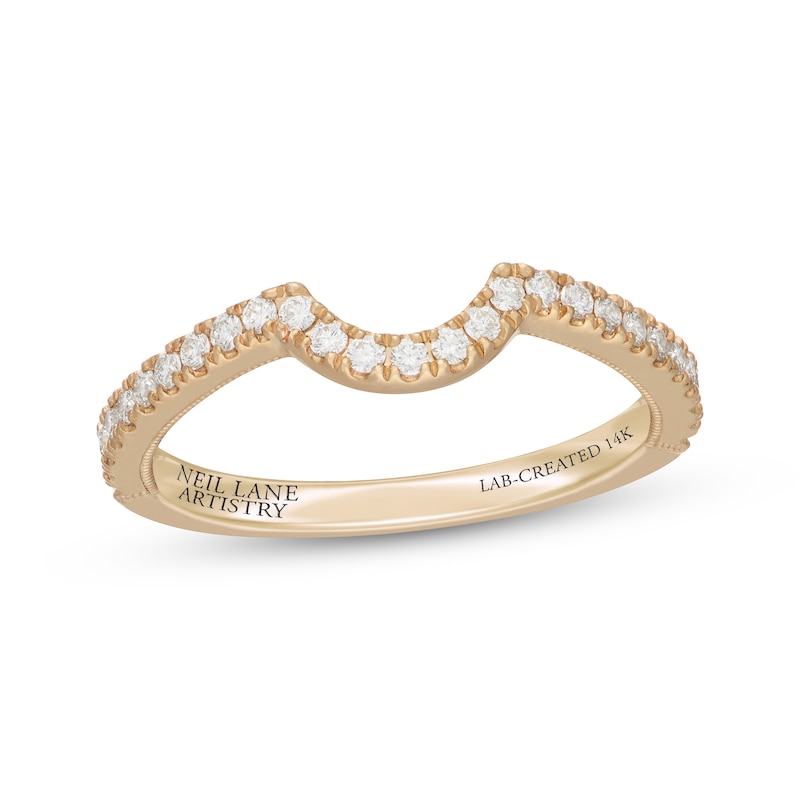 Main Image 1 of Neil Lane Artistry Lab-Grown Diamond Contour Wedding Band 1/4 ct tw 14K Yellow Gold