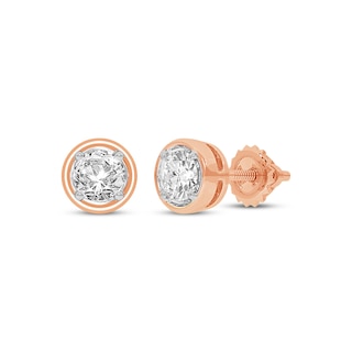 Round-Cut Diamond Solitaire Stud Earrings 1/4 ct tw 14K Rose Gold (I/I2)