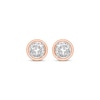 Thumbnail Image 2 of Round-Cut Diamond Solitaire Stud Earrings 1/4 ct tw 14K Rose Gold (I/I2)