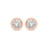 Thumbnail Image 2 of Round-Cut Diamond Solitaire Stud Earrings 1/2 ct tw 14K Rose Gold (I/I2)