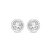 Thumbnail Image 2 of Round-Cut Diamond Solitaire Stud Earrings 1 ct tw 14K White Gold (I/I2)