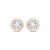 Thumbnail Image 2 of Round-Cut Diamond Solitaire Stud Earrings 1 ct tw 14K Rose Gold (I/I2)