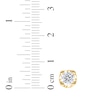 Thumbnail Image 5 of Round-Cut Diamond Solitaire Hidden Halo Stud Earrings 1 ct tw 10K Yellow Gold (I/I3)