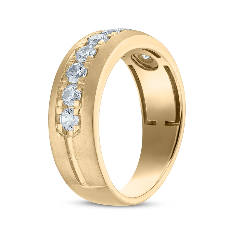 Main Image 2 of Now + Forever Men's Diamond Wedding Band 1 ct tw 10K Yellow Gold