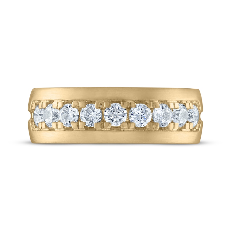 Main Image 3 of Now + Forever Men's Diamond Wedding Band 1 ct tw 10K Yellow Gold