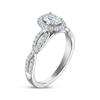 Thumbnail Image 2 of Now + Forever Certified Oval-Cut Diamond Halo Engagement Ring 7/8 ct tw Platinum