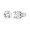 Thumbnail Image 1 of Round-Cut Diamond Bezel-Look Solitaire Stud Earrings 1 ct tw 14K White Gold (I/I2)