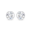 Thumbnail Image 2 of Round-Cut Diamond Bezel-Look Solitaire Stud Earrings 1 ct tw 14K White Gold (I/I2)